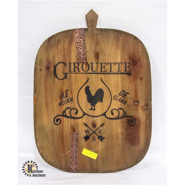 2 FT TALL VINTAGE CUTTING BOARD/WALL