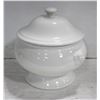 Image 1 : WHITE GLASS COOKIE JAR