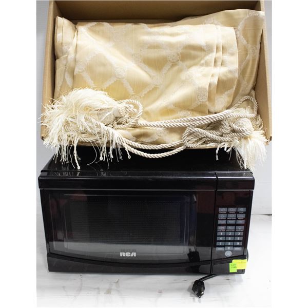 CURTAINS & RCA MICROWAVE