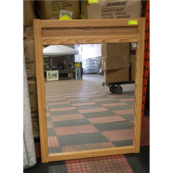 OAK FRAMED MIRROR
