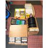 Image 1 : MUSIC 2 BOXES OF 45'S, CASSETTES IN CASE, 8 TRACKS