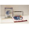 Image 1 : AUTOGRAPHED OILERS FLAG WITH SEALED MEMORY BOX