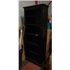 Image 1 : UNCLAIMED BLACK BOOKSHELF H-72.25" W-12.5" L-29"