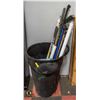 Image 1 : MISC BARREL - PAINT ROLLERS, WOOD TRIM,