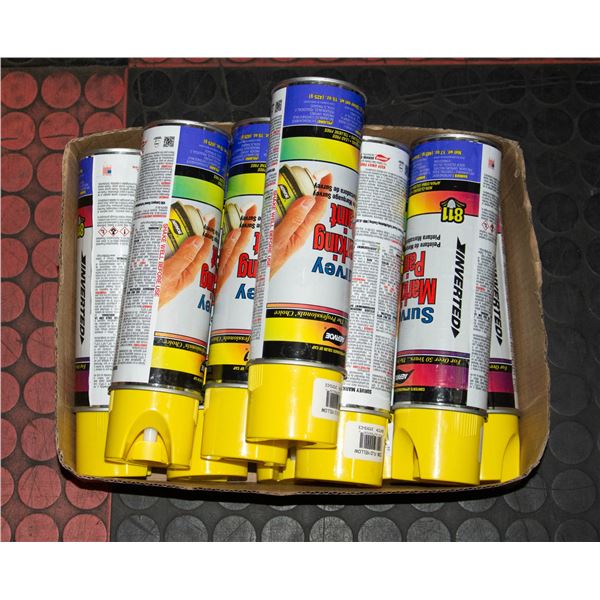 LOT OF YELLOW SPRAY MARKING PAINT