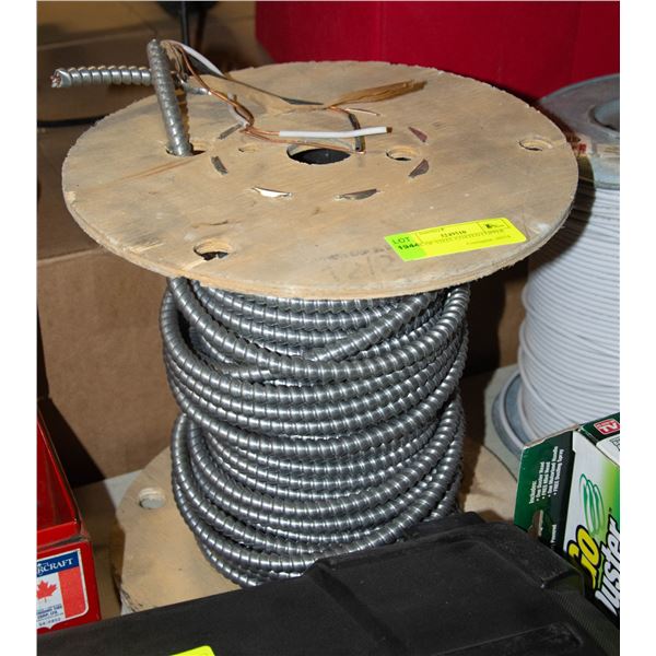 SPOOL OF STEEL COATED COPPER WIRE