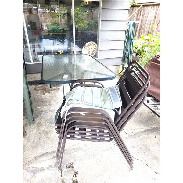 Patio Table, Chairs A