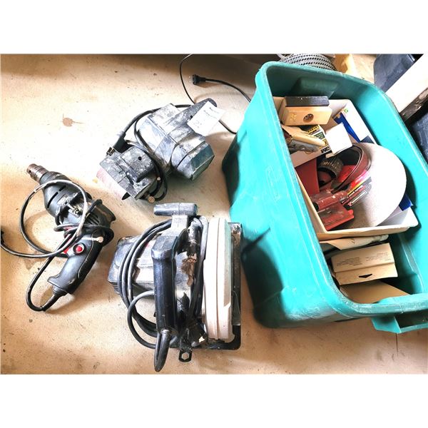 Belt Sander, Power Drill A