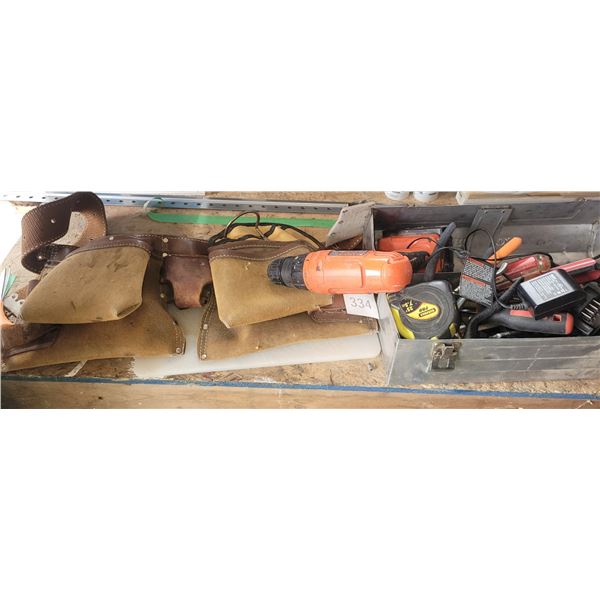 Black Decker drill, tool belt A