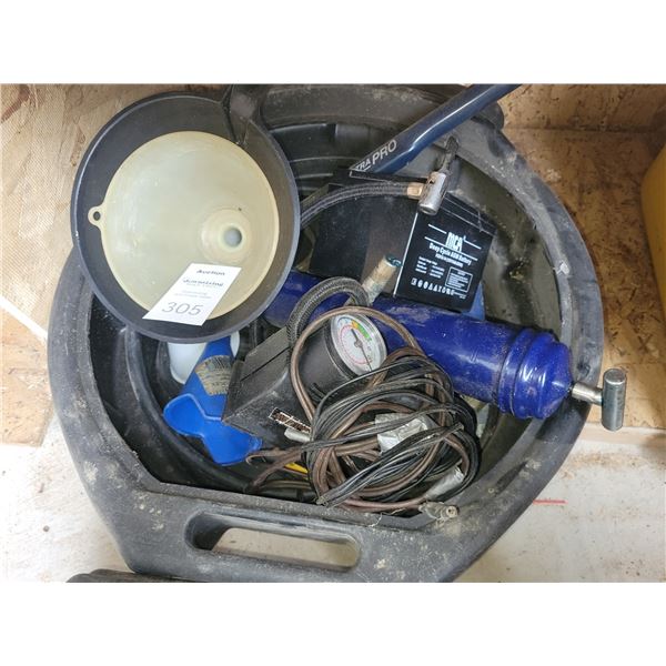 Hand compressor, oil pan A