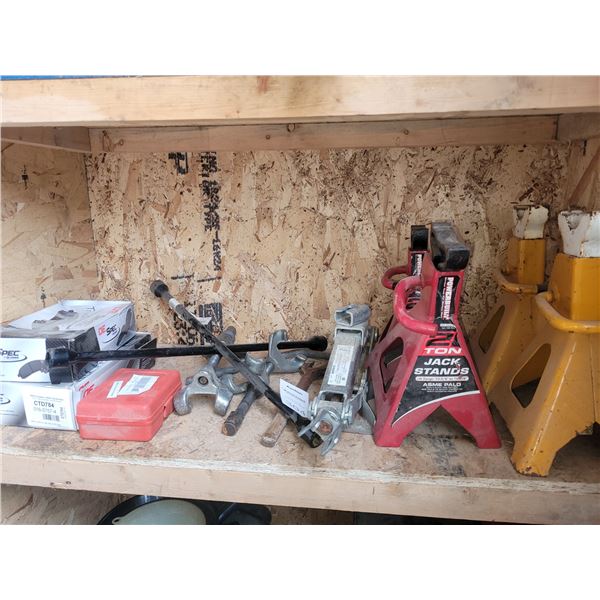 Jack stands, brake pads A