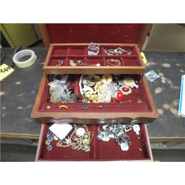 Jewelry Box w/ Assorted Jewelry