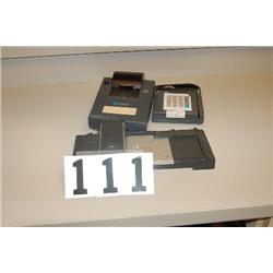 VERIFONE TRANZ 330 CREDIT CARD MACHINE AND SLIDE CREDIT CARD MACHINE