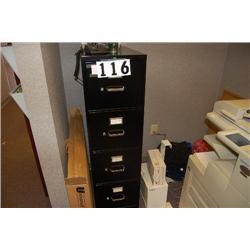 BLACK HON 4 DRAWER FILE CABINET