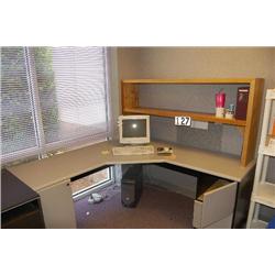 L-SHAPED DESK AND SHELF