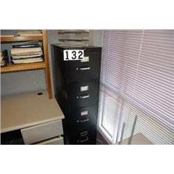 BLACK 4-DRAWER HON FILE CABINET