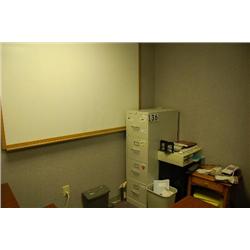 LOT CONSISTING OF REMAINING CONTENTS OF OFFICE INCLUDING 4 DRAWER FILE CABINET, 2 DRAWER FILE CABINE