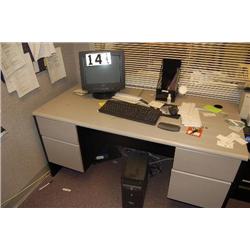 DELL COMPUTER WITH MONITOR, PRINTER AND KEYBOARD