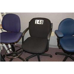 BLACK SWIVEL ARM CHAIR