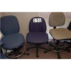 BLUE SECRETARY CHAIR