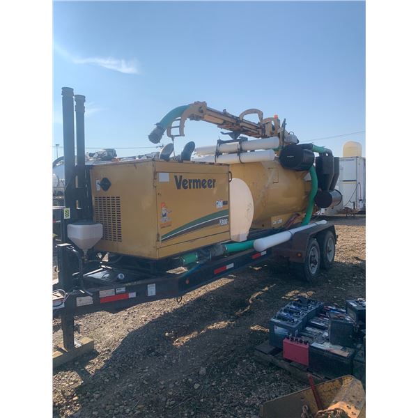 2007 VERMEER V800 Hydrovac Trailer, 4 cylinder, 73hp Kubota diesel engine with large blower 1025 cfm