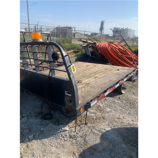 DANCO Rough Country Truck Deck - 9' long x 101" wide, wood deck w/headache rack, was on a dual rear 