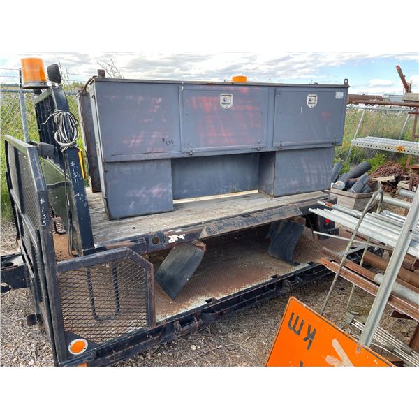 DANCO Rough Country Truck Deck - 9' long x 88" wide, wood deck w/headache rack, was on a single whee