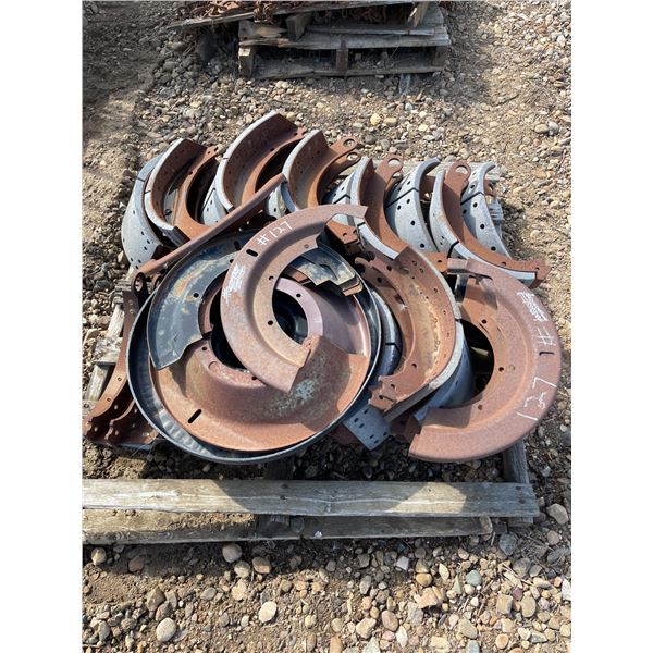 Drum brake shoes and dust covers