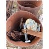 Image 2 : Two 45 Gallon Steel Drums with misc metal, and reel of 3/4" Wire rope