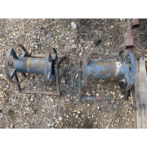 Two Steel Cable/Hose Reels