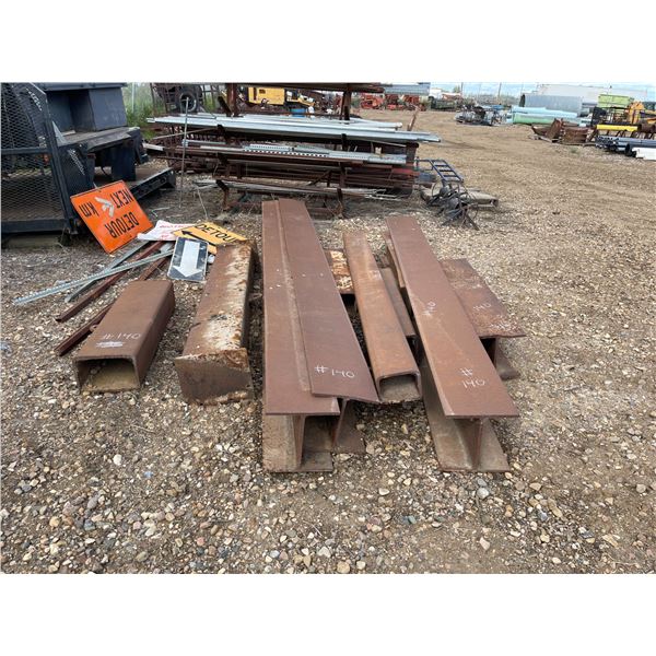 Steel: I Beams: 4 pieces  - 12” x 12” x ½” thick (Two 13.5' long, One 139