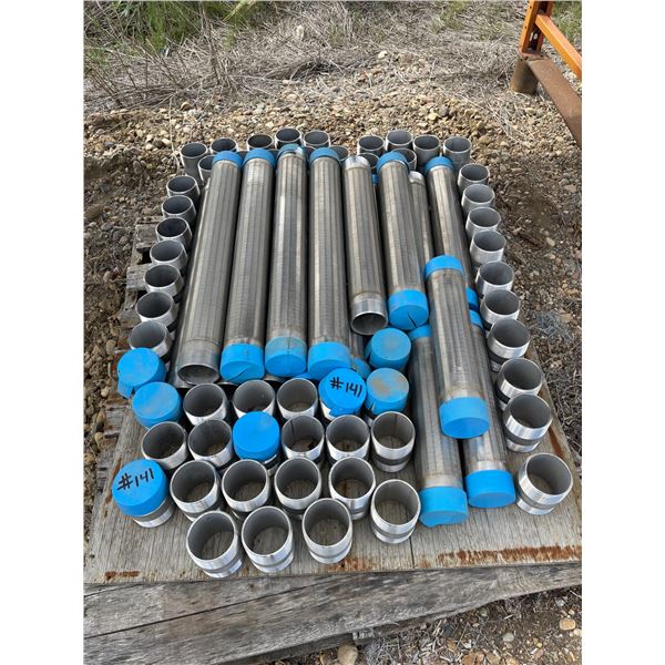 Stainless Steel 316 and 316L threaded 3” pipe nipples (approx 56 units), 3" Stainless steel