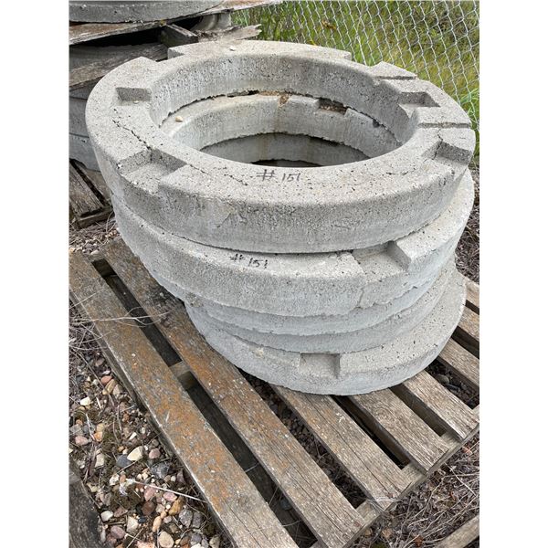 Five 24" Concrete manhole risers