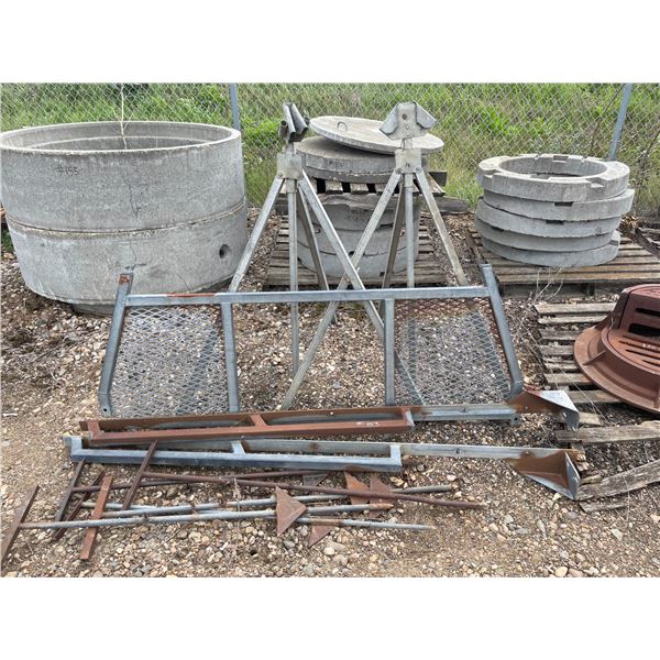 Galvanized Steel Headache Rack and Side Rails, side mesh approx 67.75", rail length approx 78.75", o