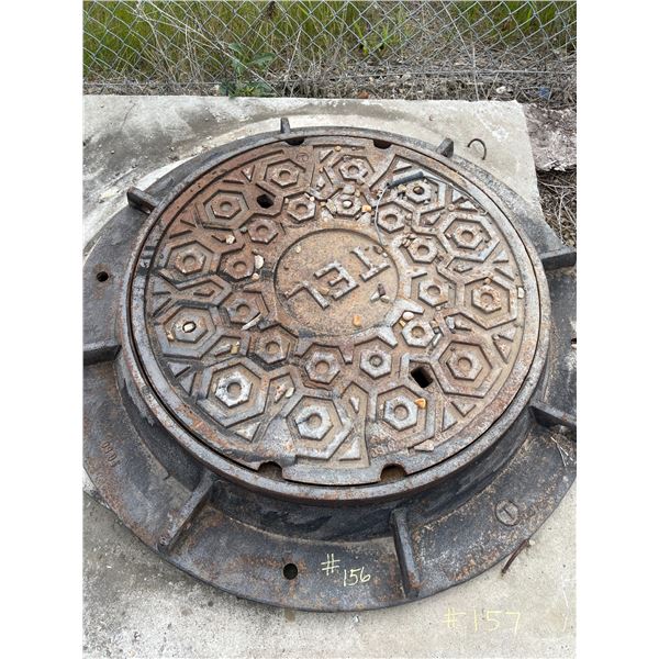 Telco frame and cover, cast