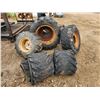 Image 1 : Three tires, One 26x12.00-12, One 33x18.00-20, One 12x16.5 and Two pieces of rubber matting