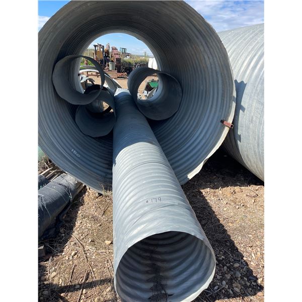 Galvanized corrugated steel pipe - 32" diameter (one piece 2m long), 24" diameter (3 pieces, lengths