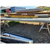 Image 3 : Two 8' long steel pipe racks and one piece of Aluminum tubing 6" diameter, 7ft long. Not to be loade
