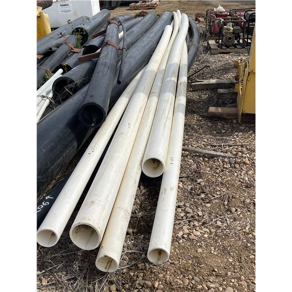 Misc White HDPE pipe and PVC conduit