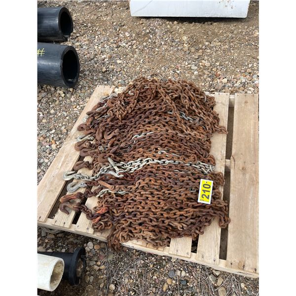 Quantity of 3/8" chain, various lengths