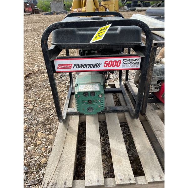 COLEMAN Powermate 5000W Generator, 10 HP Briggs & Stratton engine, Runs
