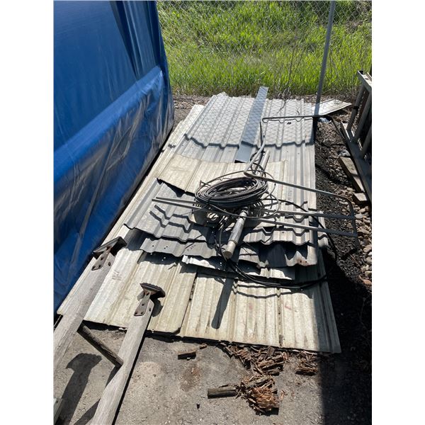 Tin sheeting, wire rope and tubing