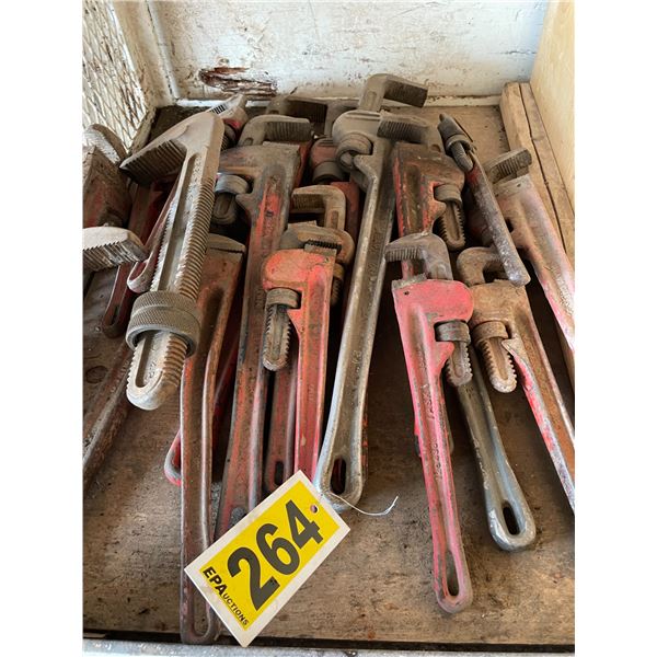 Quantity of pipe wrenches