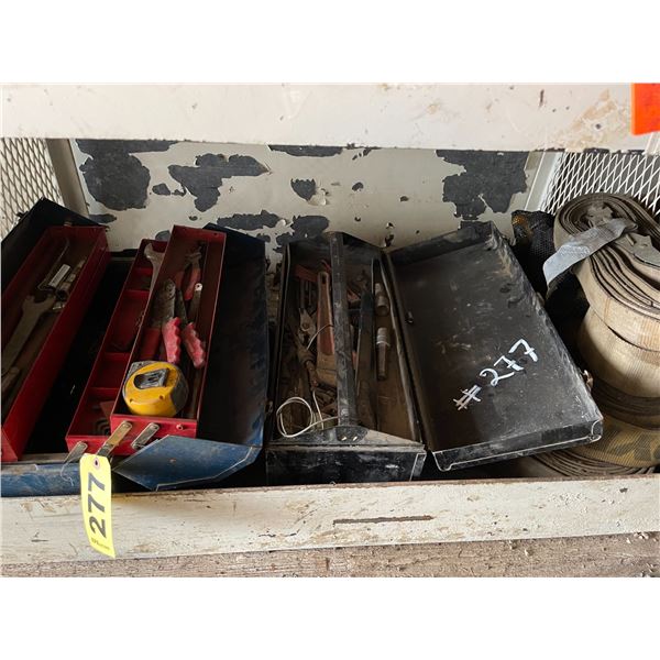 Quantity of tool boxes w/misc tools