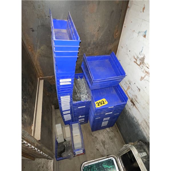 Quantity of plastic parts trays