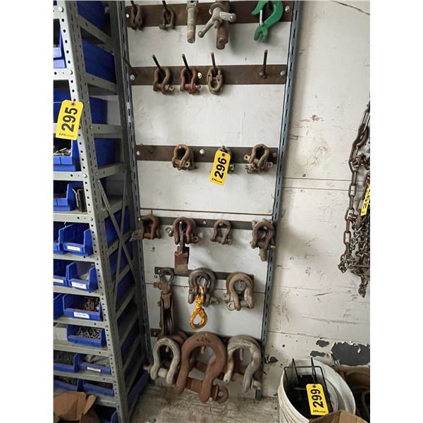 Quantity of shackles/clevis's. Steel racking not included