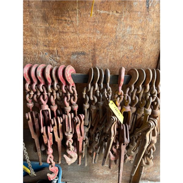 Quantity of 1/2" and 3/8" tie-down boomers