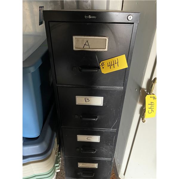 PROSOURCE Four drawer filing cabinet & files