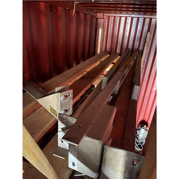 Pickup headache rack and wall reel stand.