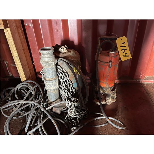 Two submersible pumps